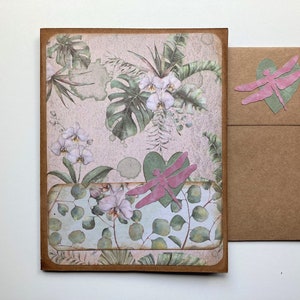 Handmade Botanical Notecard Set with Envelopes, Collaged Set of 6 Blank Notecards, Mother's Day Gift Idea Bild 5