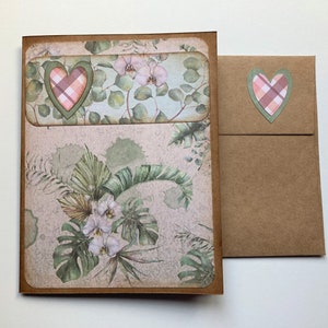 Handmade Botanical Notecard Set with Envelopes, Collaged Set of 6 Blank Notecards, Mother's Day Gift Idea Bild 7