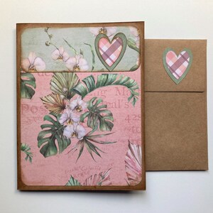 Handmade Botanical Notecard Set with Envelopes, Collaged Set of 6 Blank Notecards, Mother's Day Gift Idea Bild 8