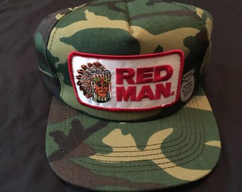 vintage red man hat