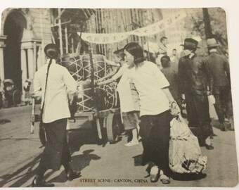 1940's Canton China Chinese Clothes Fashion Street Shopping Picture Photo
