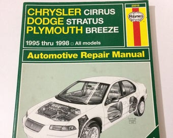 1995-98 Chrysler Cirrus Dodge Stratus Plymouth Breeze All Models Haynes 25015 Car Manual