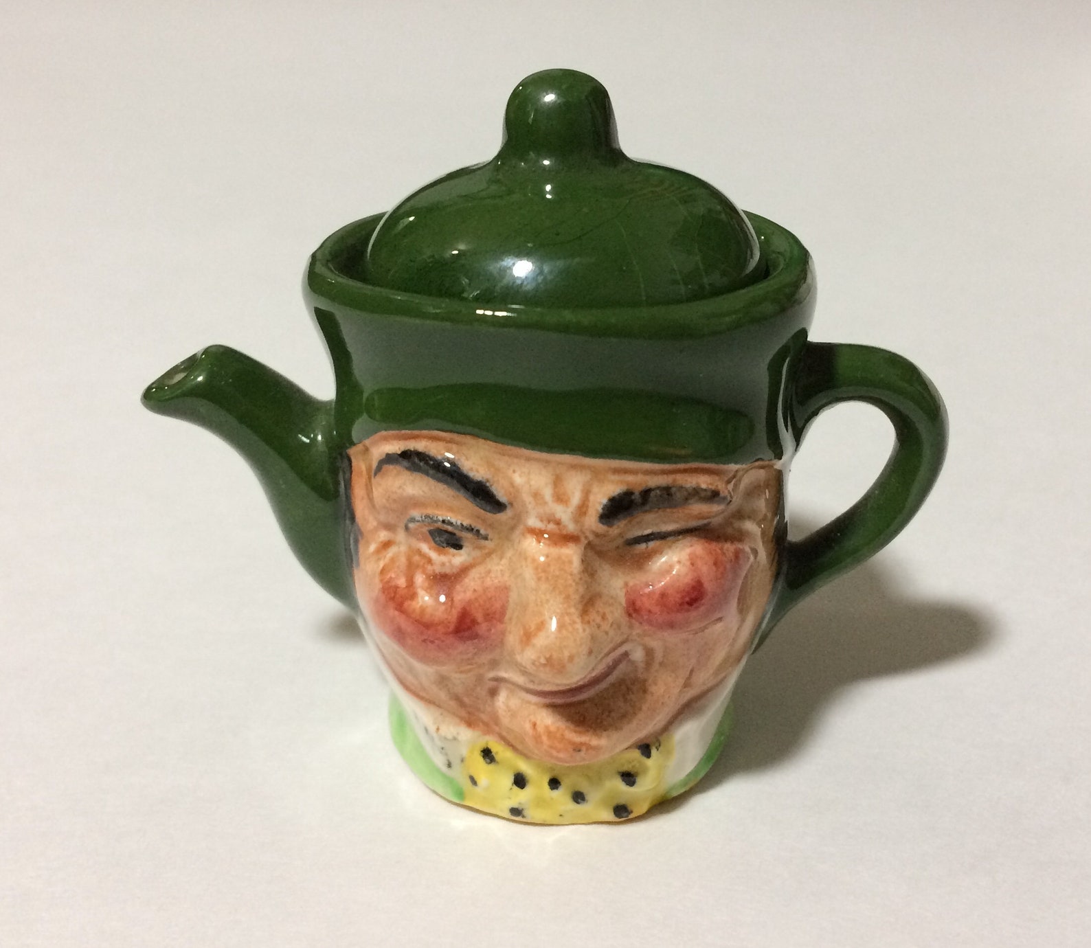 Artone Winking Man Toby Miniature Teapot England Vintage Etsy
