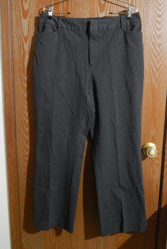 St. John's Bay 16W Womens Gray/grey Stretch Pants/slacks 