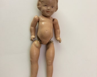 8" R + B Doll Co Vintage Composition Damaged Cracking Repair Restring For Parts