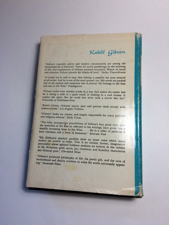 1951 A Treasury Of Kahlil Gibran Arabic Writings Translated Verses Lyric Prose Book - 