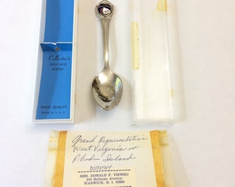 Rhode Island O. E. S. Masonic Freemason Giveaway Demitasse Souvenior Spoon