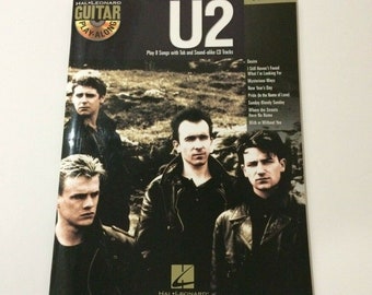 U2 Guitar Play Along Volume 121 8 Songs Rock & CD Hal-Leonard Book