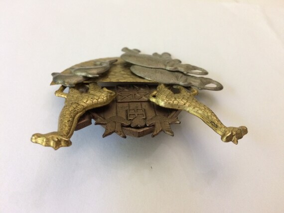 2.5" x 2.5" Noah's Ark Pin Brooch 3 Tone Metals D… - image 4