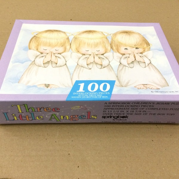 1996 Three Little Angels 100 Large Piece Puzzle Hallmark Cards Inc USA XZL1600