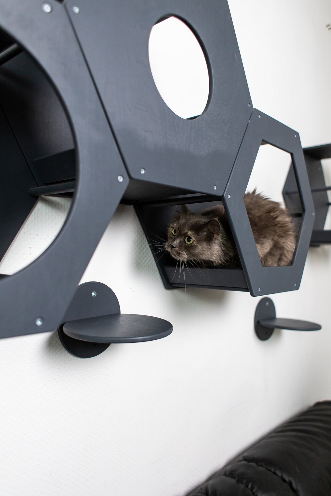 Modern Cat Furniture Wall Shelf Cat Wall Mount Wall Climbing Etsy