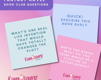 Fantasy Book Club Question Deck game for adults (over 50 questions/prompts!) [DIGITAL DOWNLOAD]