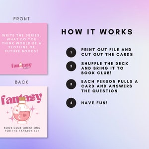 how to use Book club question decks
