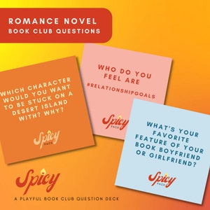 SPICY Book Club Question deck game for adults (over 50 questions/prompts) [DIGITAL DOWNLOAD]