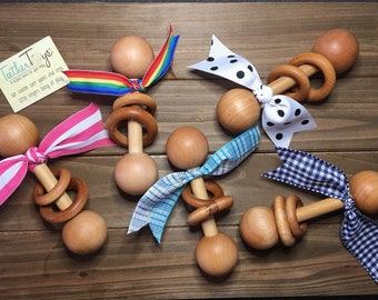 Handmade Maple Ring Rattle – Organic Baby Toy