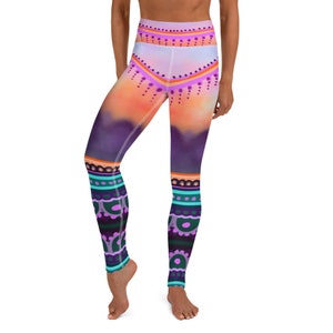 Festive boho Yoga Leggings