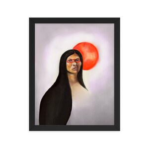 Indigenous goddess Framed poster