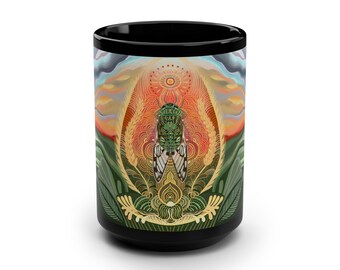 Cicada Black Mug, 15oz