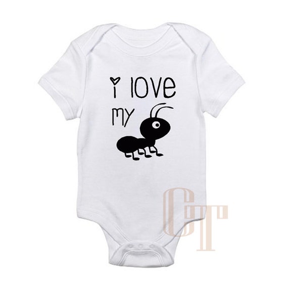 I LOVE my AUNT ant Baby Girl Boy Unisex Infant Onesie Bodysuit