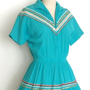 50s western cotton patio dress • 1950s vintage