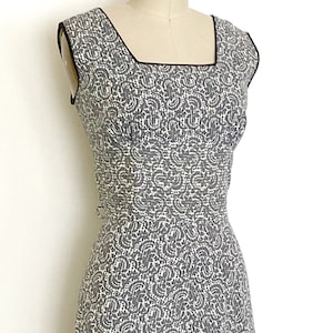 50s orchid damask stripe printed cotton dress • 1950s vintage dress