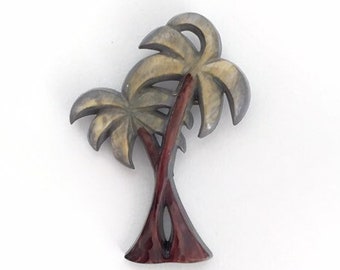 40s palm tree novelty brooch • 1940s vintage pin