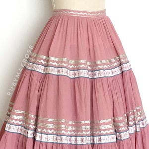 50s western cotton patio skirt • 1950s vintage