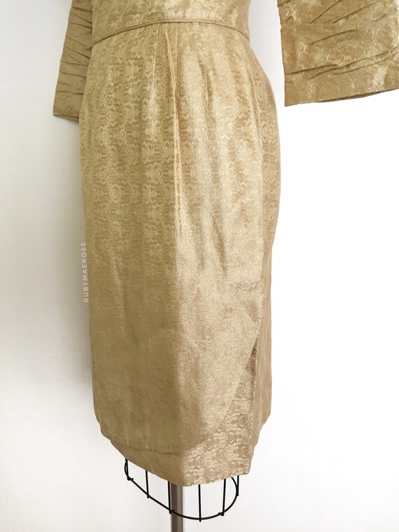 vintage 1950s Ceil Chapman dress • designer drape… - image 5