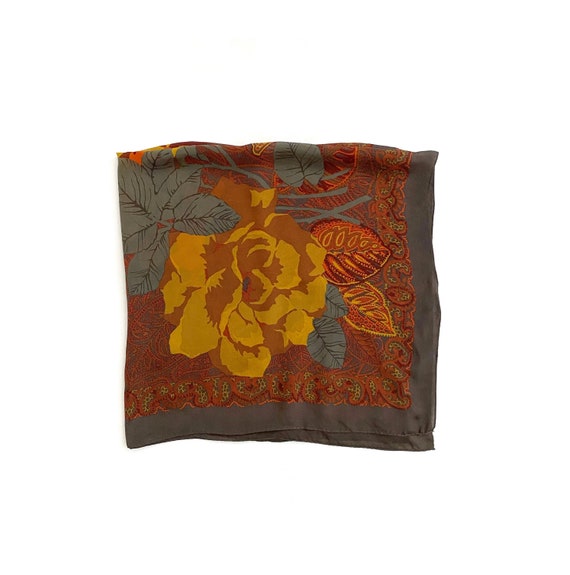 vintage designer scarf • Pierre Cardin autumnal r… - image 1