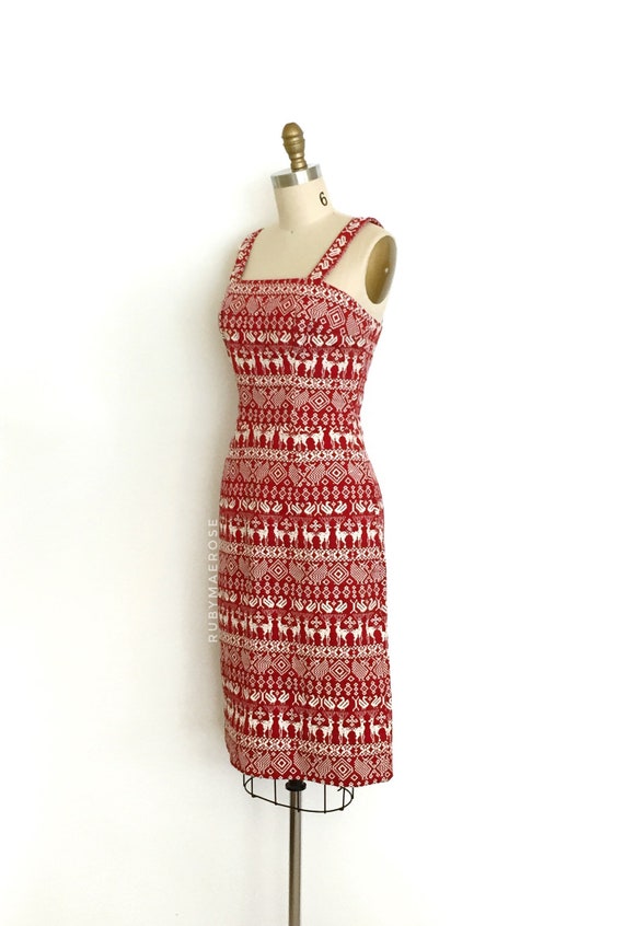 vintage 1950s dress set • novelty geometric anima… - image 7