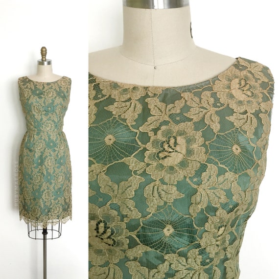 vintage 1950s 1960s dress | 50s 60s spiderweb lace