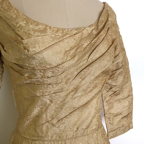 vintage 1950s Ceil Chapman dress • designer drape… - image 3