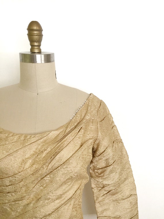 vintage 1950s Ceil Chapman dress • designer drape… - image 2