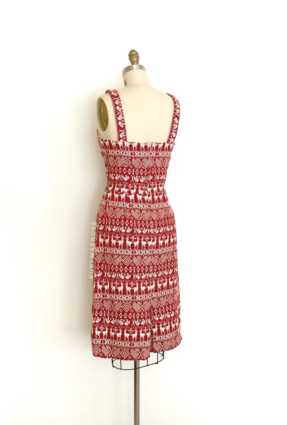 vintage 1950s dress set • novelty geometric anima… - image 8