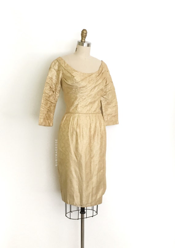 vintage 1950s Ceil Chapman dress • designer drape… - image 7