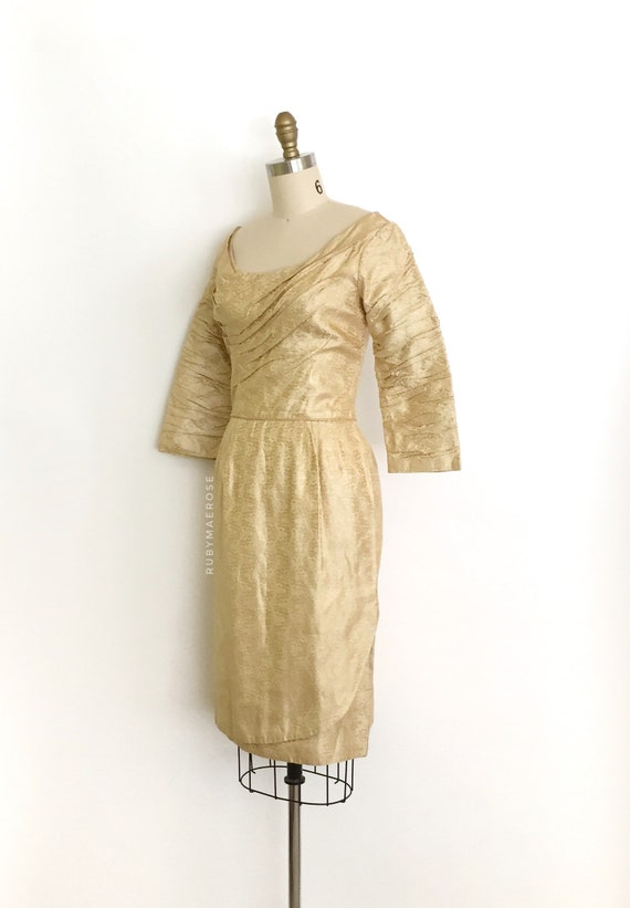 vintage 1950s Ceil Chapman dress • designer drape… - image 8