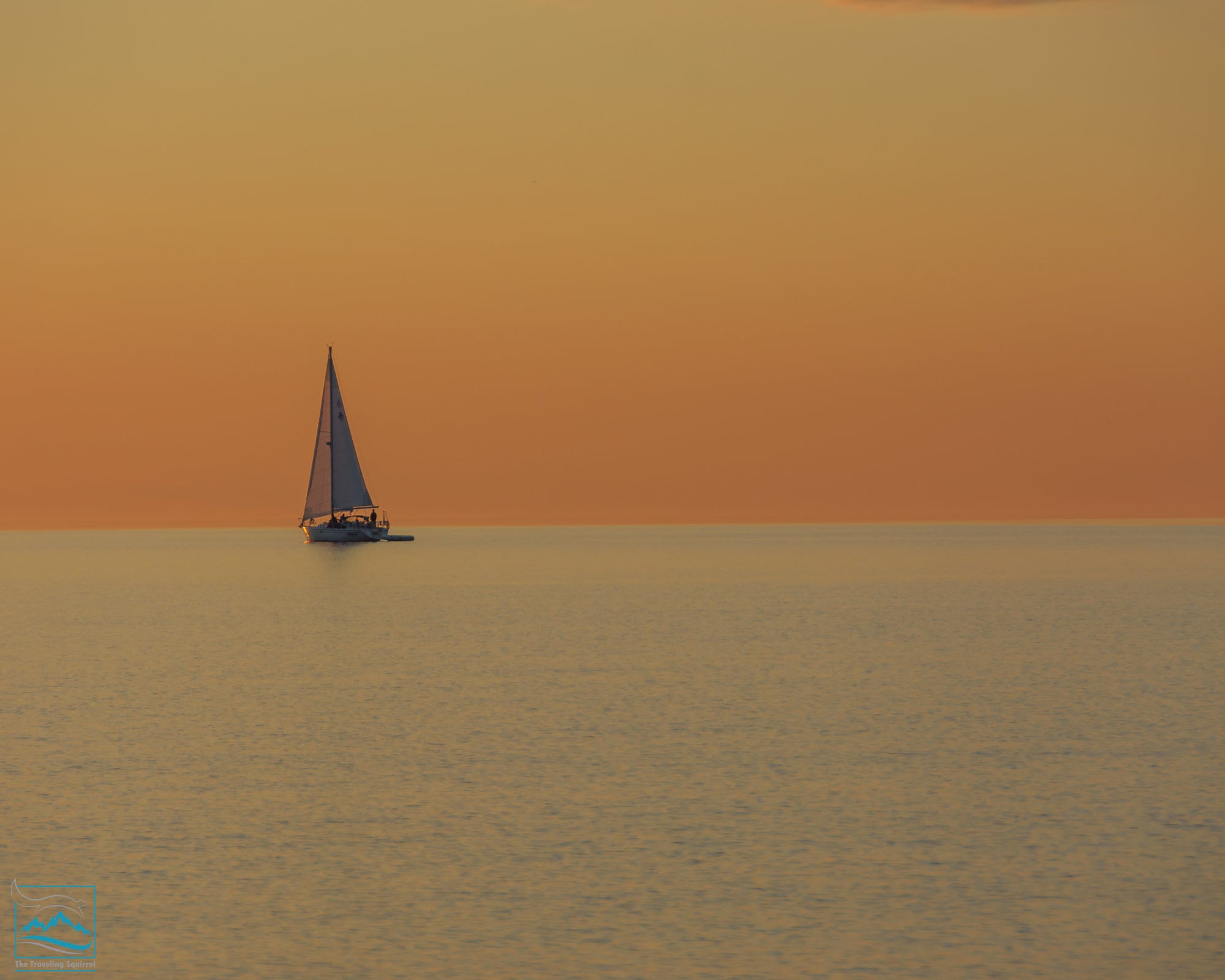 Sunset Sailboat Print, Sailboat at Sunset Nautical Fine Art Photography, Ocean Sailboat Photo, Earth Tone Wall Art, Spa Scene