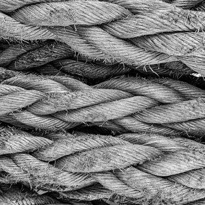 Vintage Nautical Boat Ropes Black White Photo, Classic Old Vintage ...