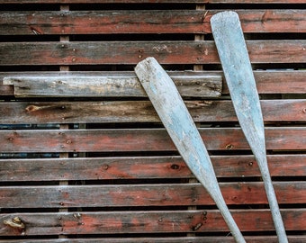 Nautical Boat Oars Photo Photography, Classic Boats Antique Oars, Wooden Boat Oars, Weathered Oars