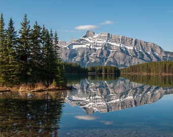 Banff National Park Canada Rockies Fine Art Print, Two Jack Lake, Icefields Parkway Mountains