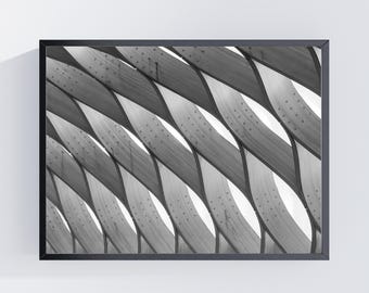 Chicago Pavilion Photography: Abstract Black and White Architecture Print