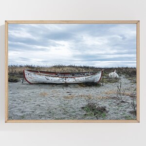 Abandoned Wooden Boat Photo: Nautical Lake House Decor