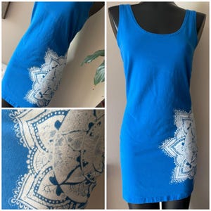 Bleach Painted Upcycled Tshirt Body Con Dess Size- L - 10/12  - Forever 21 Stretchy Refashioned Repurposed