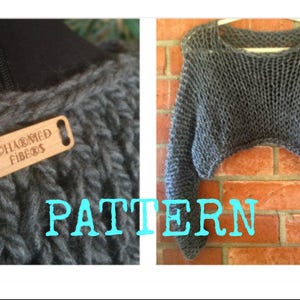 BOHO Pullover Sweater Pattern Loose Knit Sweater Shrug Plus Size