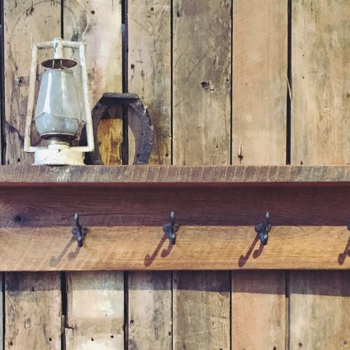 Reclaimed Wood Coat Rack With Shelf / Barn Wood Coat Hanger Etsy