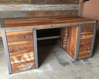 Industrial Modern Desk / Reclaimed Wood Desk