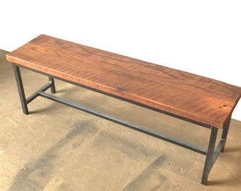 Industrial Reclaimed Wood Bench