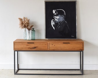 Box Frame Storage Console Table