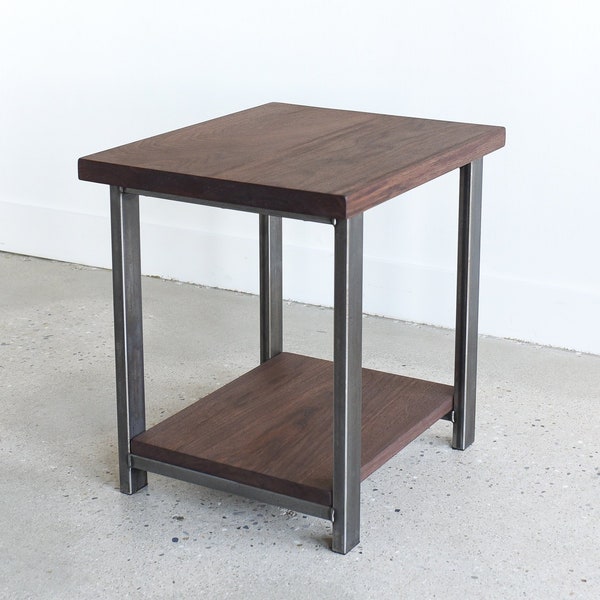 Walnut End Table Etsy