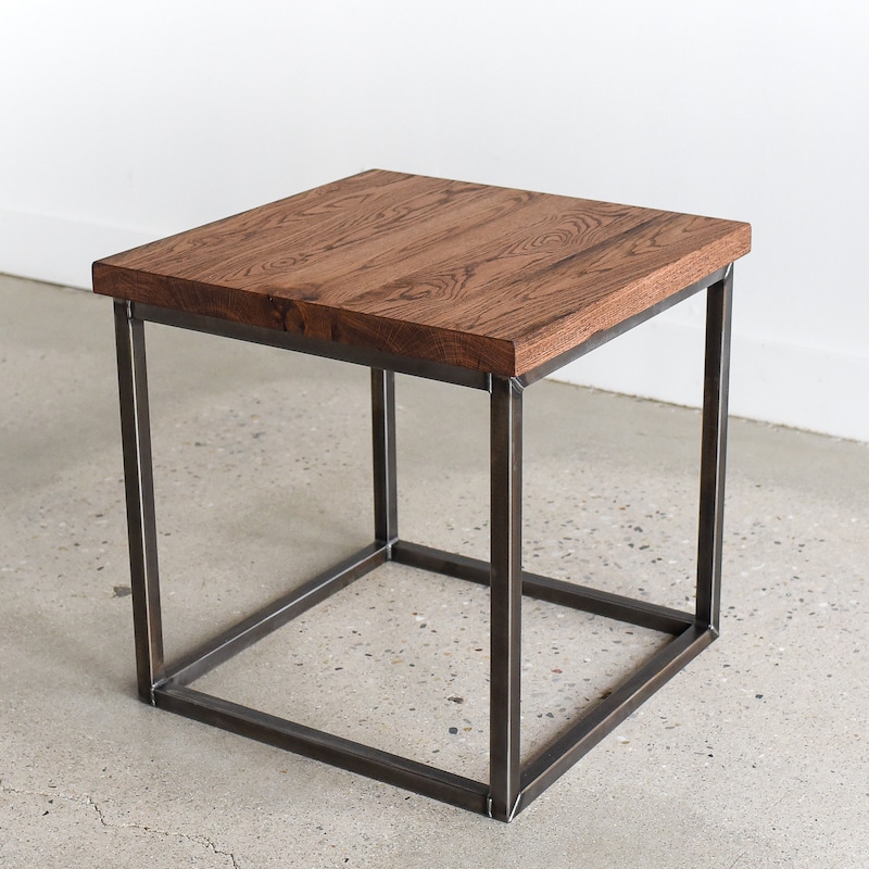 Industrial End Table - Etsy